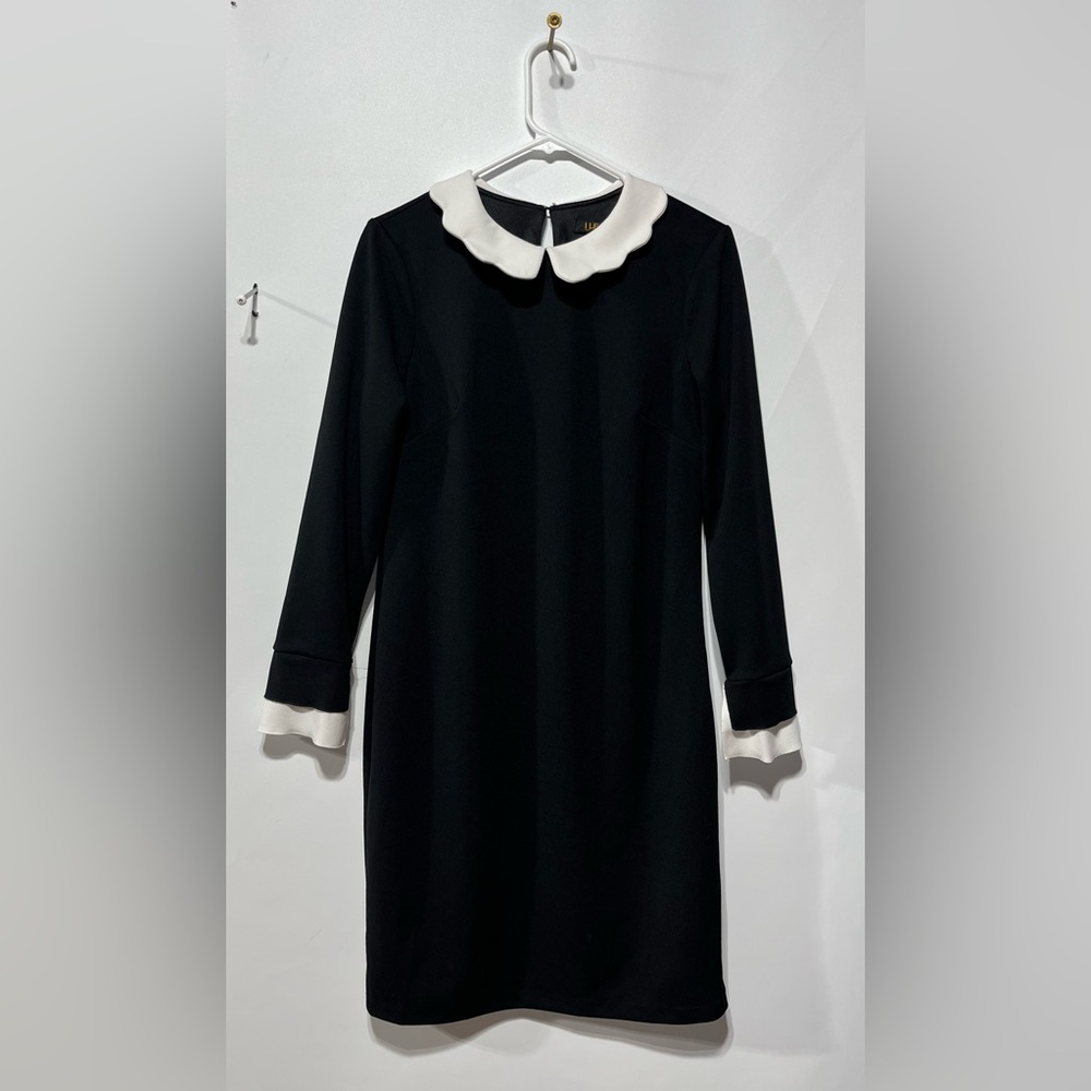 ILE New York Dress‎ Black Dress with White Accents Size 8